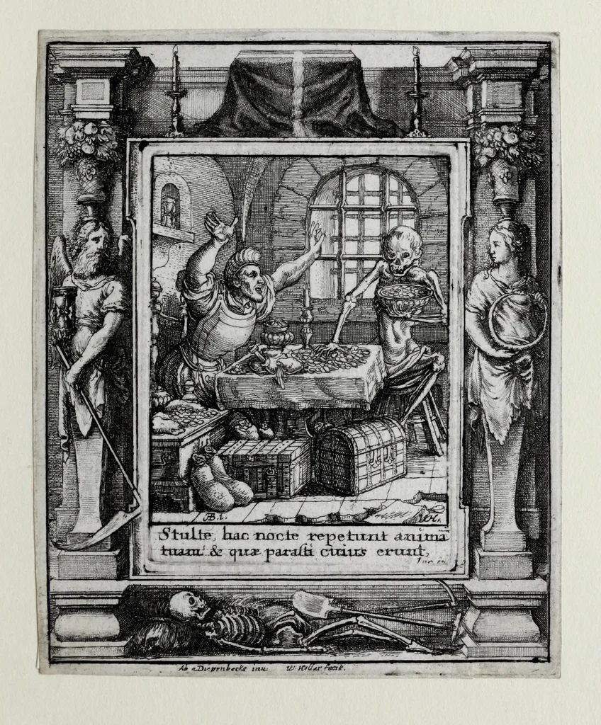 An illustration from [The dance of death, 1680, leaf 31