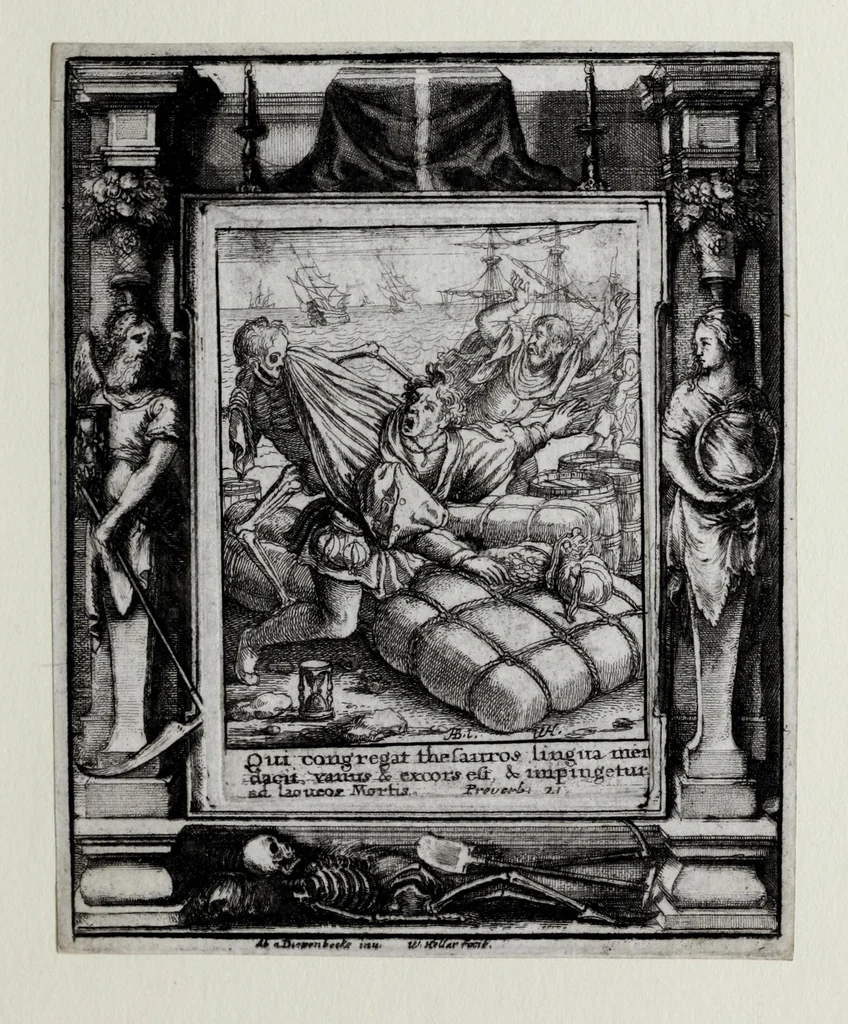 An illustration from [The dance of death, 1680, leaf 33