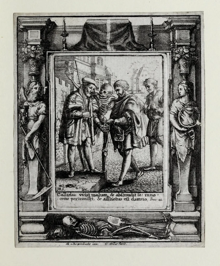 An illustration from [The dance of death, 1680, leaf 35