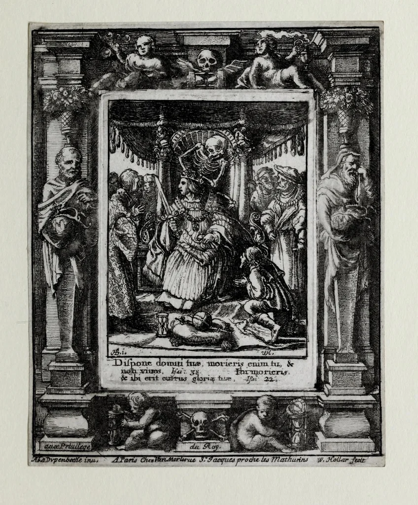An illustration from [The dance of death, 1680, leaf 39