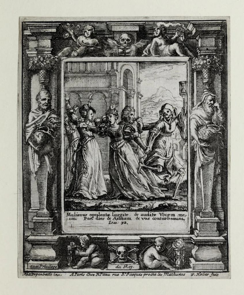 An illustration from [The dance of death, 1680, leaf 45