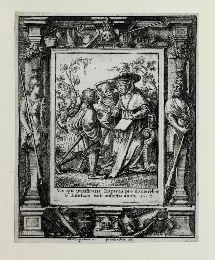 An illustration from [The dance of death, 1680, leaf 53