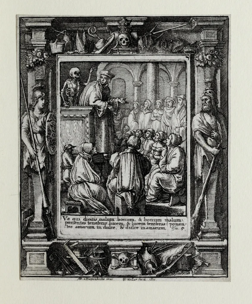 An illustration from [The dance of death, 1680, leaf 57