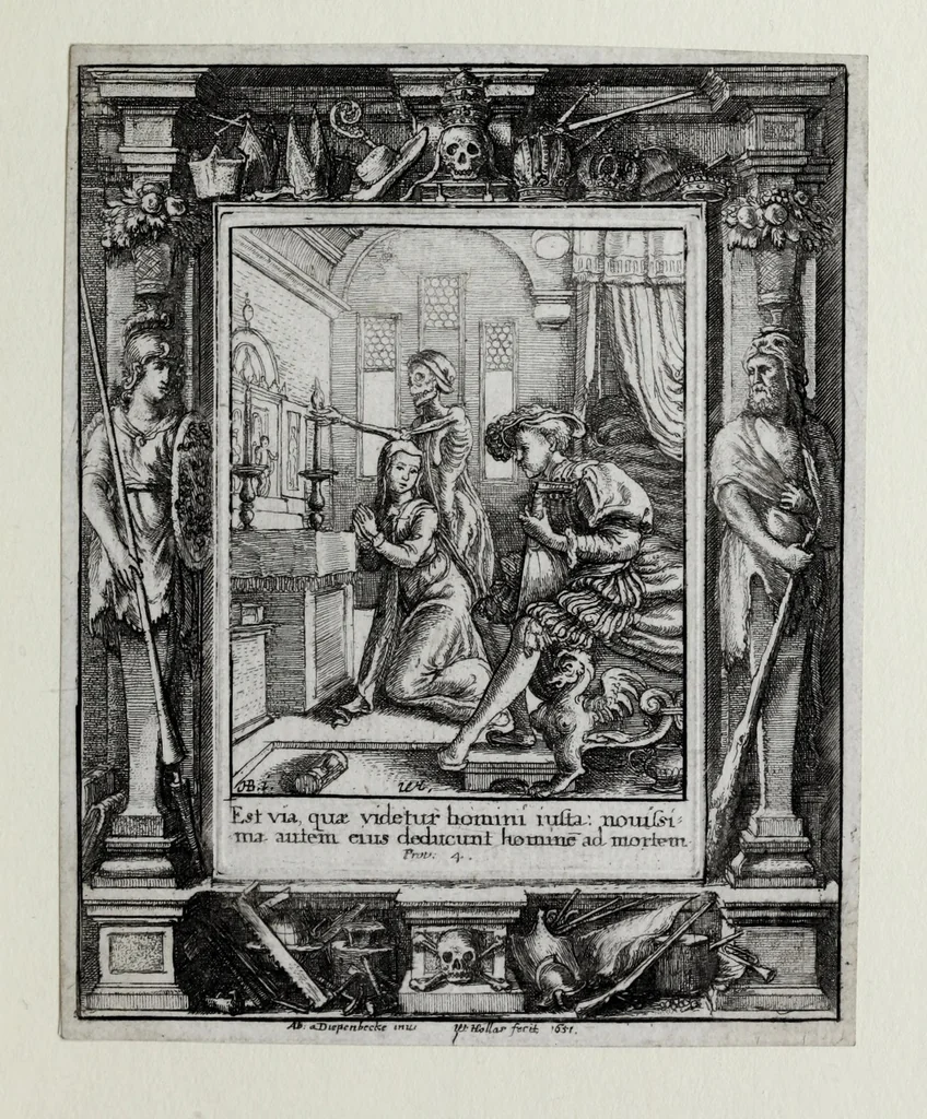 An illustration from [The dance of death, 1680, leaf 59
