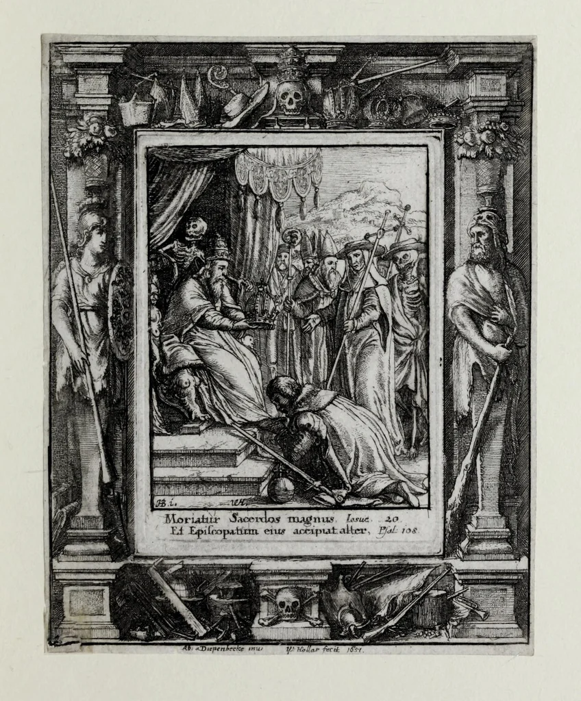 An illustration from [The dance of death, 1680, leaf 63