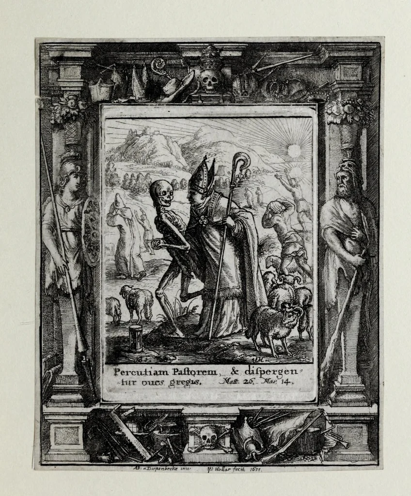 An illustration from [The dance of death, 1680, leaf 67