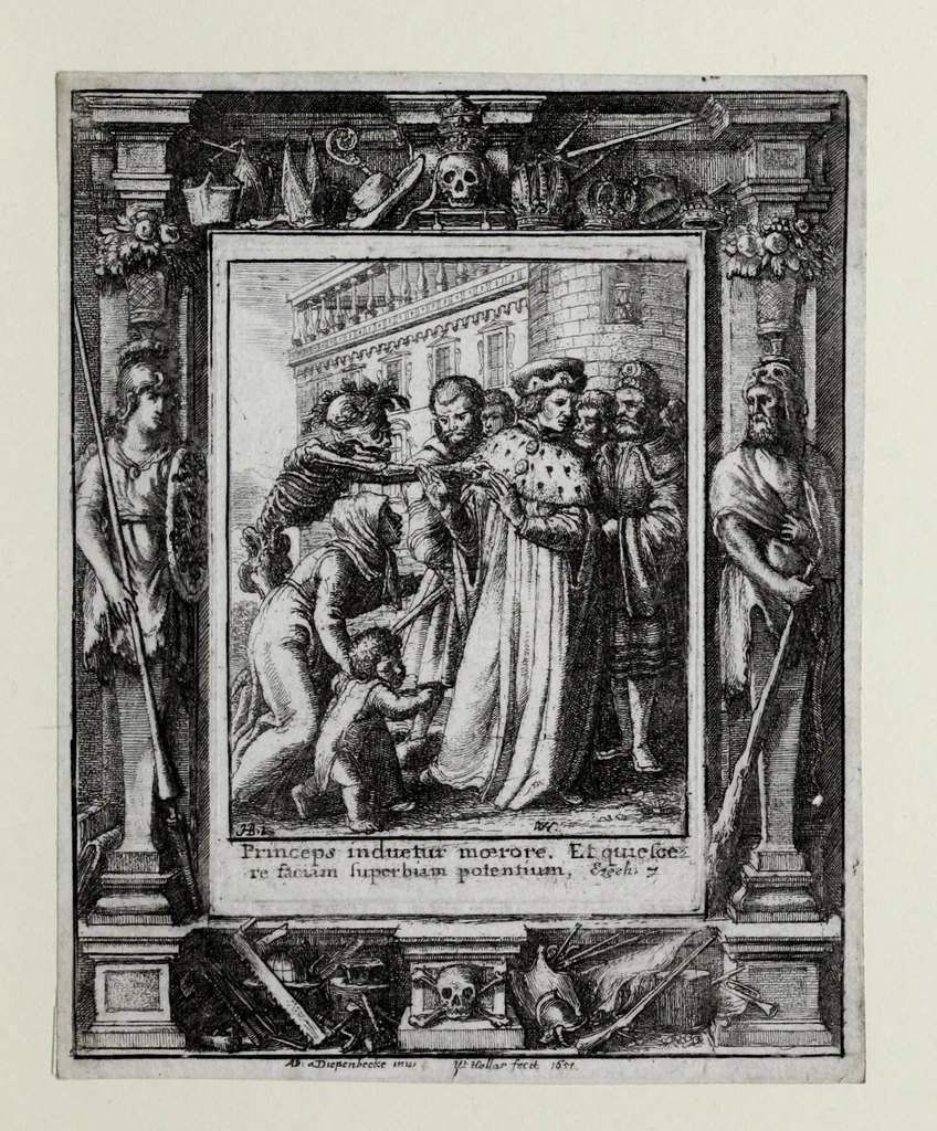An illustration from [The dance of death, 1680, leaf 69