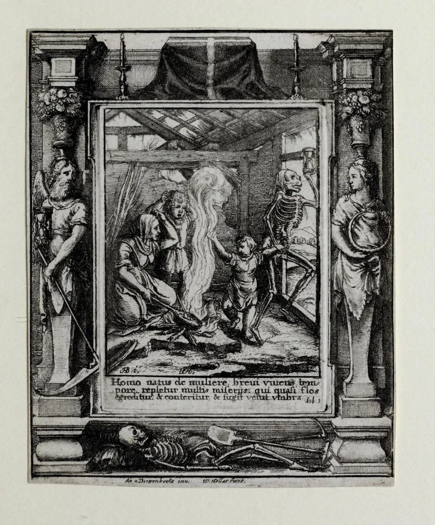 An illustration from [The dance of death, 1680, leaf 9