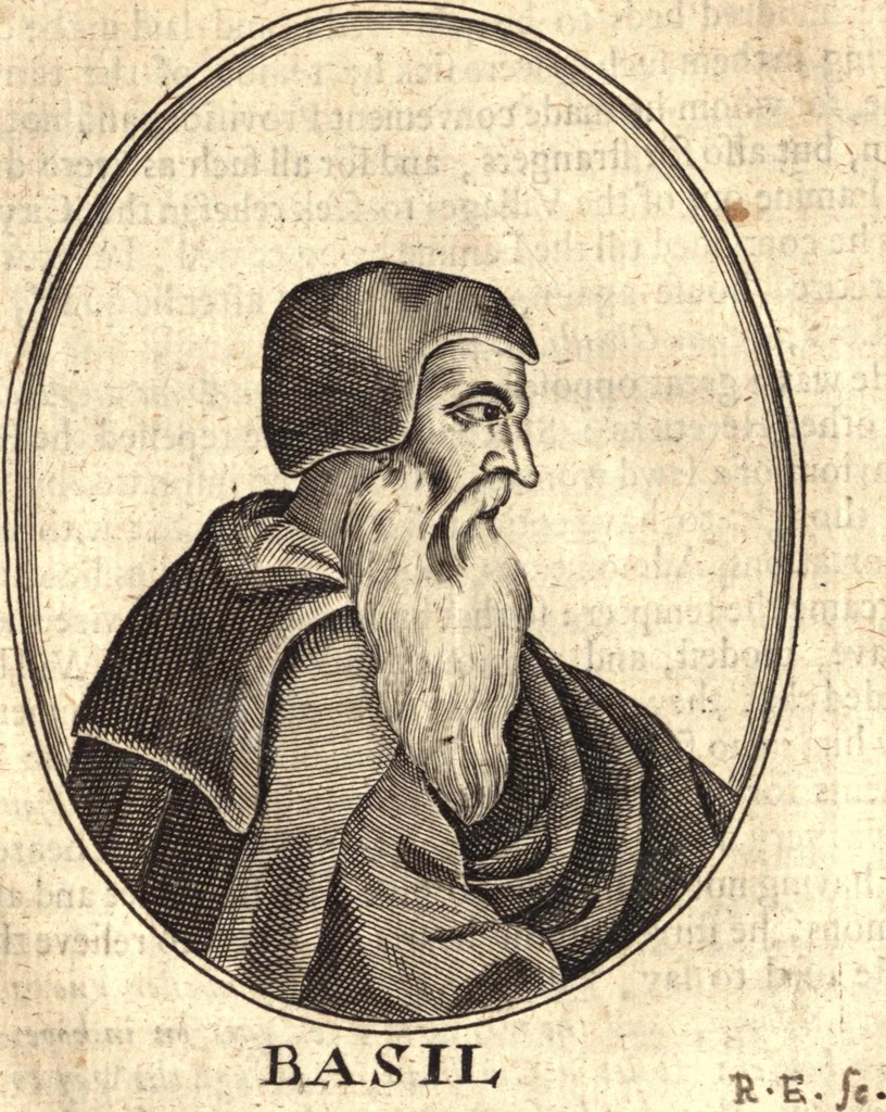 An illustration from The marrow of ecclesiastical history : contained in the lives of one hundred forty eight fathers, schoolmen, first reformers, and modern divines which have flourished in the Church since Christ's time to this present age : faithfully collected and orderly disposed according to the centuries wherein they lived : together with the lively effigies of most of the eminentest of them cut in copper, 1654, leaf 127