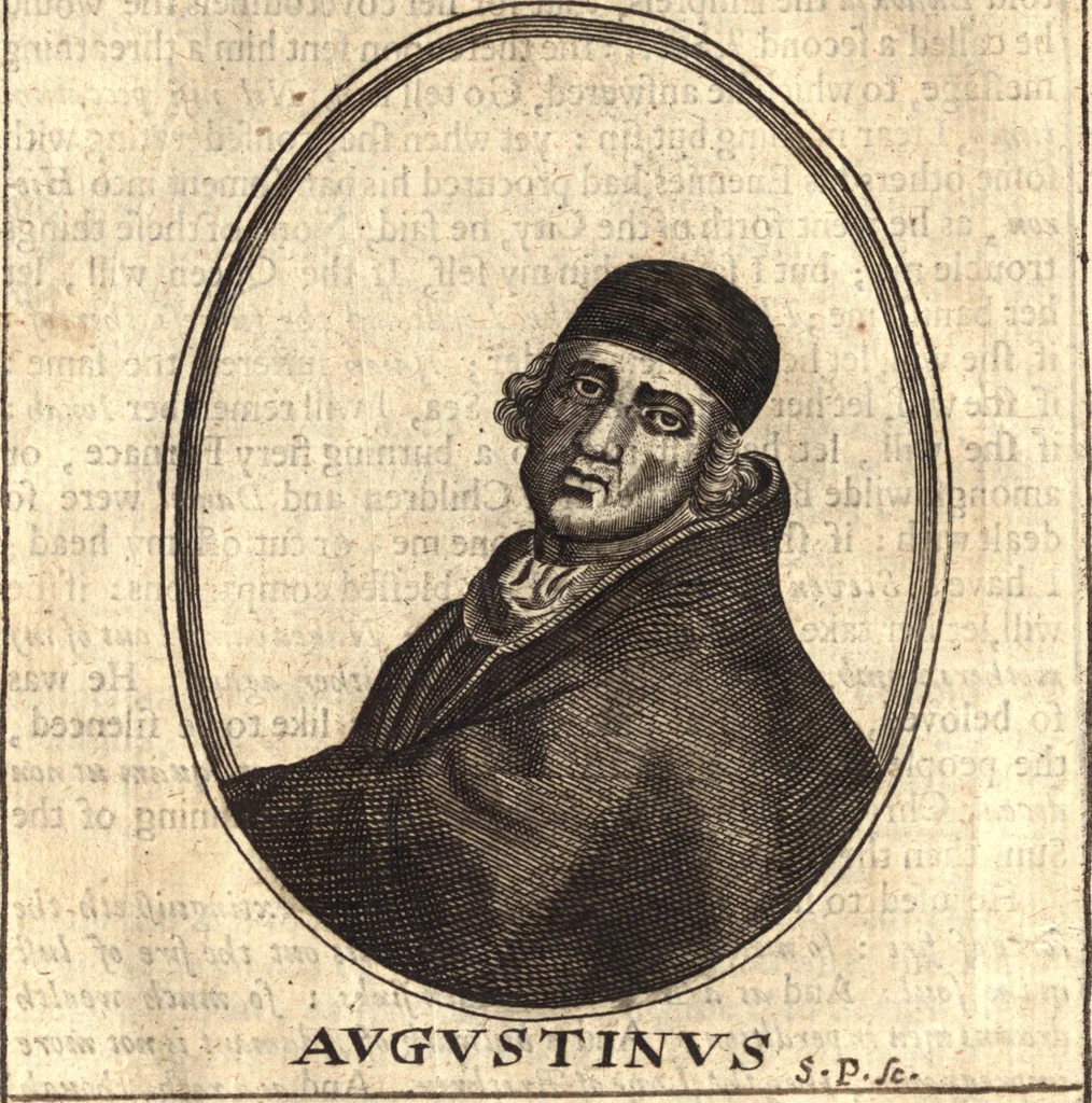 An illustration from The marrow of ecclesiastical history : contained in the lives of one hundred forty eight fathers, schoolmen, first reformers, and modern divines which have flourished in the Church since Christ's time to this present age : faithfully collected and orderly disposed according to the centuries wherein they lived : together with the lively effigies of most of the eminentest of them cut in copper, 1654, leaf 175