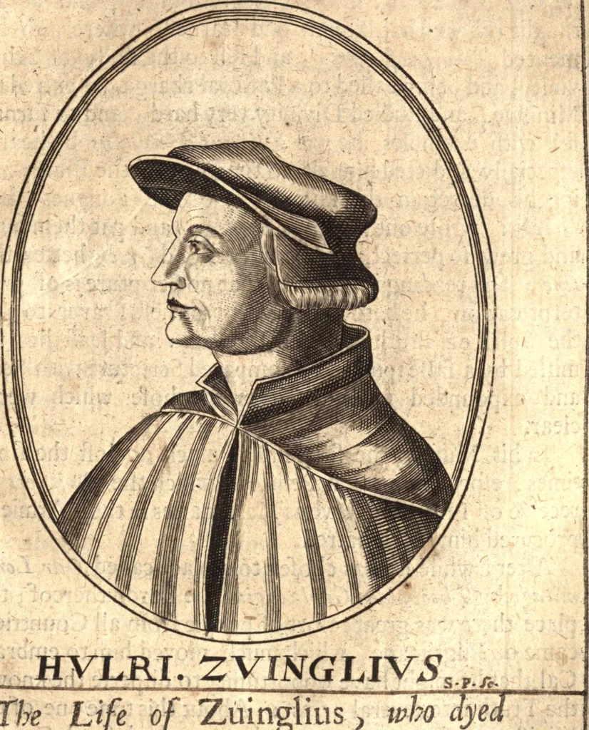 An illustration from The marrow of ecclesiastical history : contained in the lives of one hundred forty eight fathers, schoolmen, first reformers, and modern divines which have flourished in the Church since Christ's time to this present age : faithfully collected and orderly disposed according to the centuries wherein they lived : together with the lively effigies of most of the eminentest of them cut in copper, 1654, leaf 286