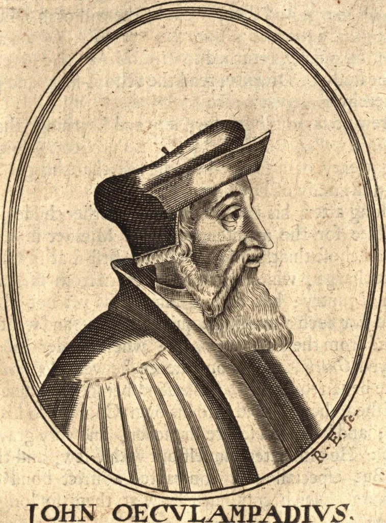 An illustration from The marrow of ecclesiastical history : contained in the lives of one hundred forty eight fathers, schoolmen, first reformers, and modern divines which have flourished in the Church since Christ's time to this present age : faithfully collected and orderly disposed according to the centuries wherein they lived : together with the lively effigies of most of the eminentest of them cut in copper, 1654, leaf 298