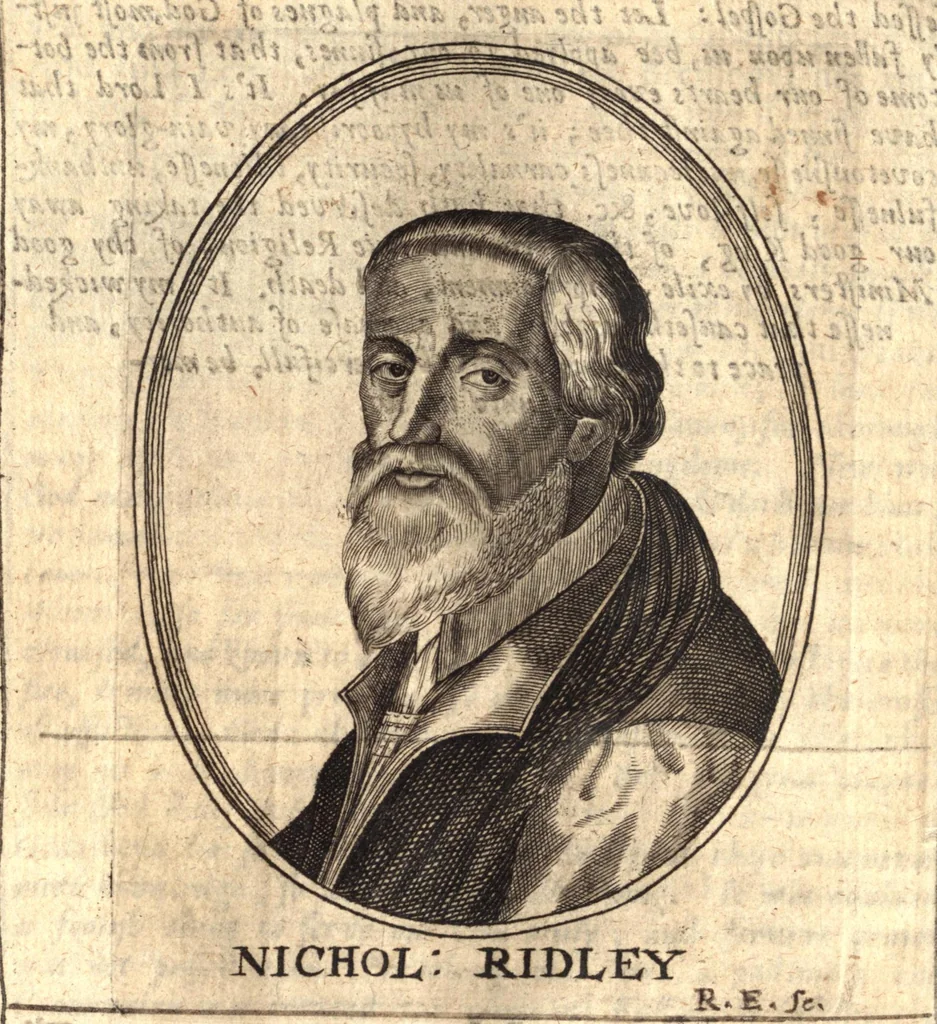 An illustration from The marrow of ecclesiastical history : contained in the lives of one hundred forty eight fathers, schoolmen, first reformers, and modern divines which have flourished in the Church since Christ's time to this present age : faithfully collected and orderly disposed according to the centuries wherein they lived : together with the lively effigies of most of the eminentest of them cut in copper, 1654, leaf 403