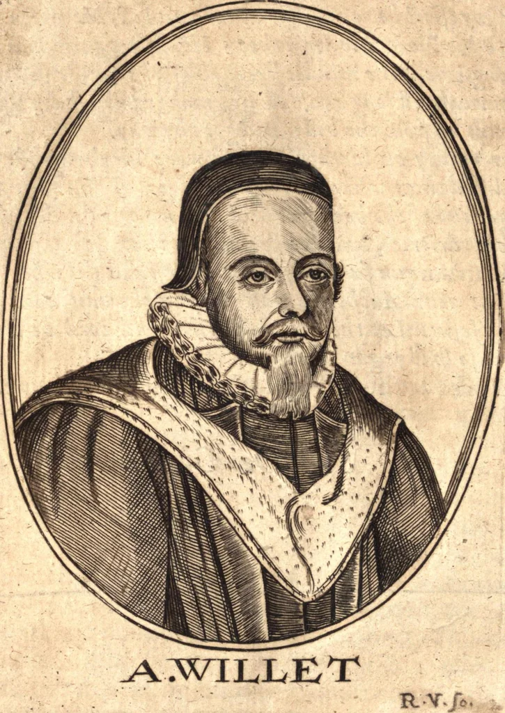 An illustration from The marrow of ecclesiastical history : contained in the lives of one hundred forty eight fathers, schoolmen, first reformers, and modern divines which have flourished in the Church since Christ's time to this present age : faithfully collected and orderly disposed according to the centuries wherein they lived : together with the lively effigies of most of the eminentest of them cut in copper, 1654, leaf 793
