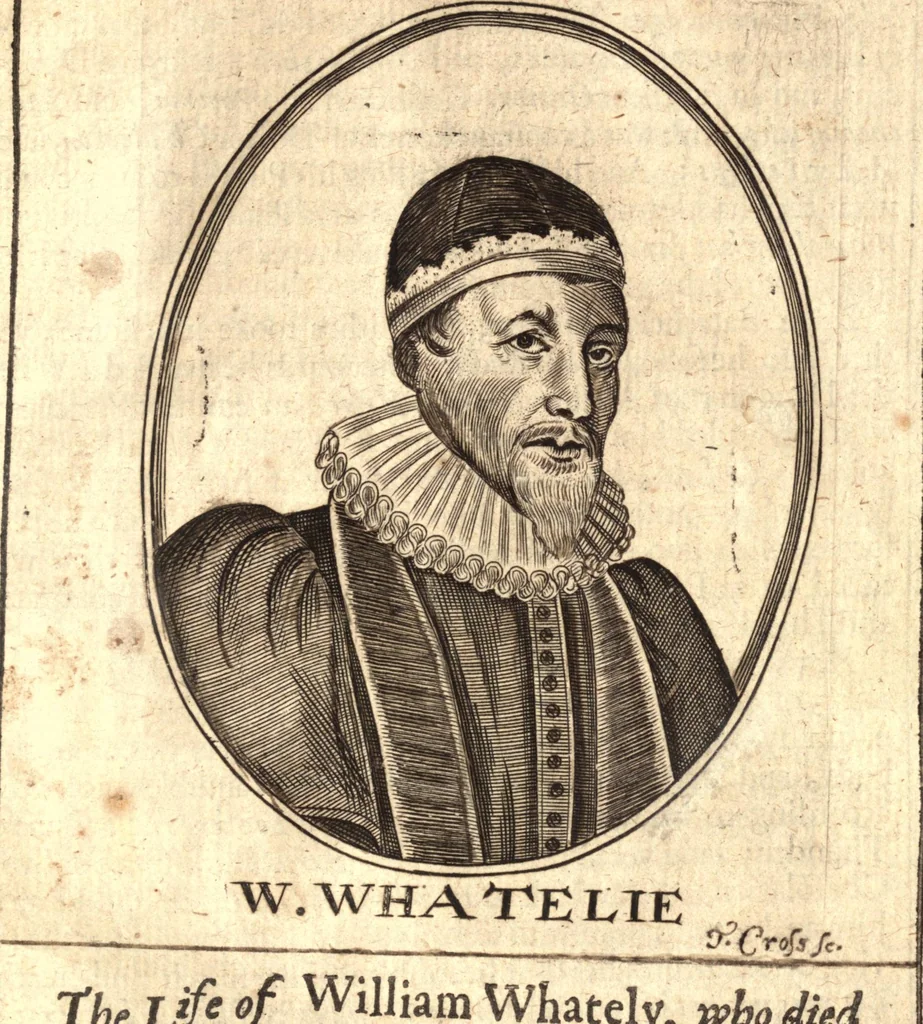 An illustration from The marrow of ecclesiastical history : contained in the lives of one hundred forty eight fathers, schoolmen, first reformers, and modern divines which have flourished in the Church since Christ's time to this present age : faithfully collected and orderly disposed according to the centuries wherein they lived : together with the lively effigies of most of the eminentest of them cut in copper, 1654, leaf 814