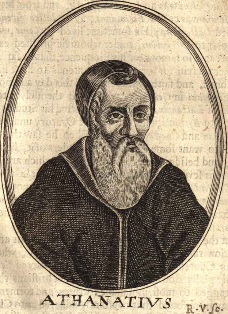 An illustration from The marrow of ecclesiastical history : contained in the lives of one hundred forty eight fathers, schoolmen, first reformers, and modern divines which have flourished in the Church since Christ's time to this present age : faithfully collected and orderly disposed according to the centuries wherein they lived : together with the lively effigies of most of the eminentest of them cut in copper, 1654, leaf 87