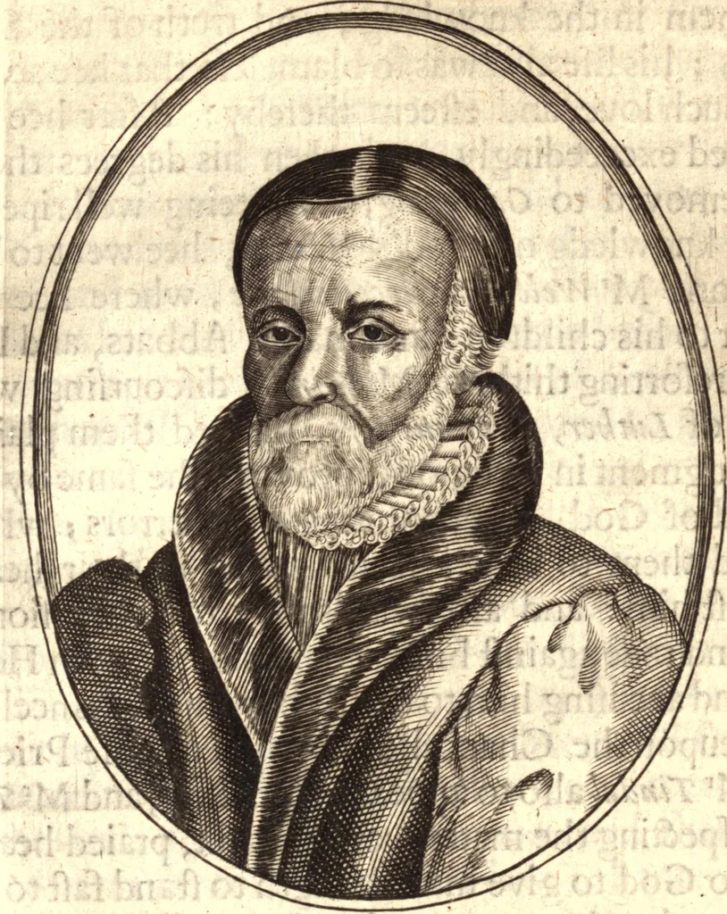 An illustration from The marrow of ecclesiastical historie, conteined in the lives of the fathers and other learned men and famous divines which have flourished in the Church since Christ's time to this present age. Faithfully collected out of several autors and orderly disposed according to the centuries wherein they lived. Together with the livelie effigies of most of the eminentest of them cut in copper, 1650, leaf 152