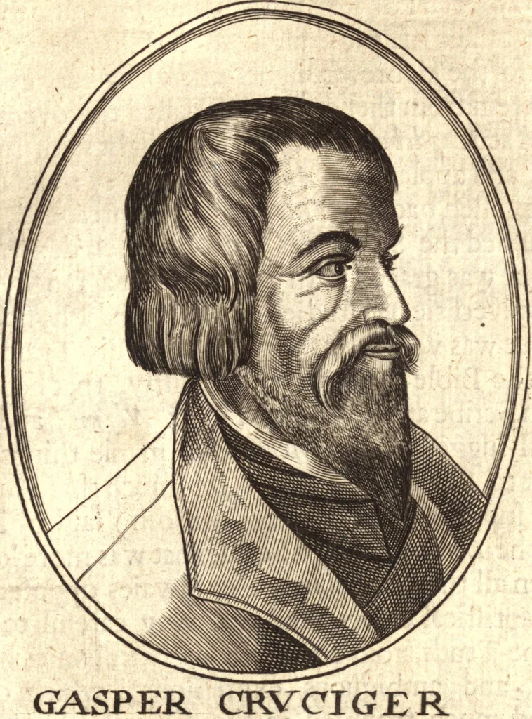 An illustration from The marrow of ecclesiastical historie, conteined in the lives of the fathers and other learned men and famous divines which have flourished in the Church since Christ's time to this present age. Faithfully collected out of several autors and orderly disposed according to the centuries wherein they lived. Together with the livelie effigies of most of the eminentest of them cut in copper, 1650, leaf 172