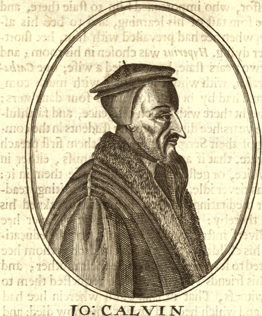 An illustration from The marrow of ecclesiastical historie, conteined in the lives of the fathers and other learned men and famous divines which have flourished in the Church since Christ's time to this present age. Faithfully collected out of several autors and orderly disposed according to the centuries wherein they lived. Together with the livelie effigies of most of the eminentest of them cut in copper, 1650, leaf 265