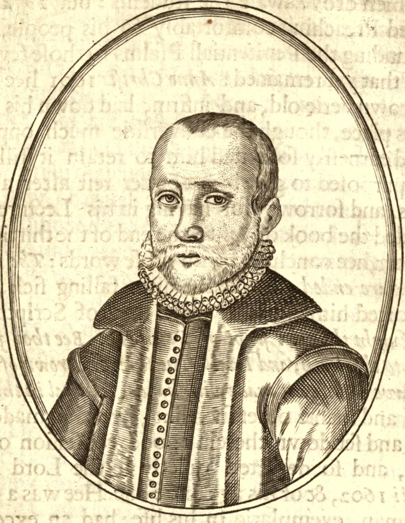 An illustration from The marrow of ecclesiastical historie, conteined in the lives of the fathers and other learned men and famous divines which have flourished in the Church since Christ's time to this present age. Faithfully collected out of several autors and orderly disposed according to the centuries wherein they lived. Together with the livelie effigies of most of the eminentest of them cut in copper, 1650, leaf 431