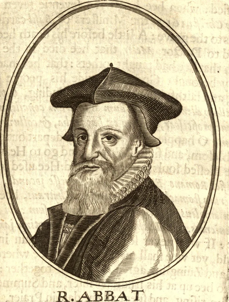 An illustration from The marrow of ecclesiastical historie, conteined in the lives of the fathers and other learned men and famous divines which have flourished in the Church since Christ's time to this present age. Faithfully collected out of several autors and orderly disposed according to the centuries wherein they lived. Together with the livelie effigies of most of the eminentest of them cut in copper, 1650, leaf 475