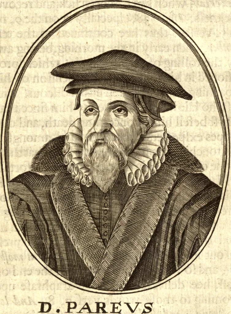 An illustration from The marrow of ecclesiastical historie, conteined in the lives of the fathers and other learned men and famous divines which have flourished in the Church since Christ's time to this present age. Faithfully collected out of several autors and orderly disposed according to the centuries wherein they lived. Together with the livelie effigies of most of the eminentest of them cut in copper, 1650, leaf 491
