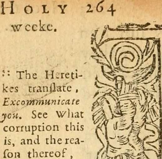 An illustration from [The New Testament of Iesus Christ : faithfully translated into English ... in the English College of Rhemes], 1582, leaf 259