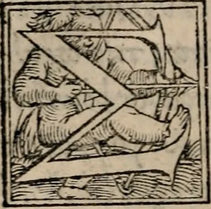 An illustration from Theōnos Sophiston Progymnasmata = Theonis Sophistae Primae apud rhetorem exercitationes, 1541, leaf 99