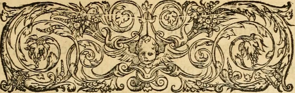 An illustration from Theodori Bezae Vezelii Poemata varia : sylvae, elegiae, epitaphia, epigrammata, icones, emblemata, Cato Censorius : omnia ab ipso auctore in vnum nunc corpus collecta & recognita, 1597, leaf 14