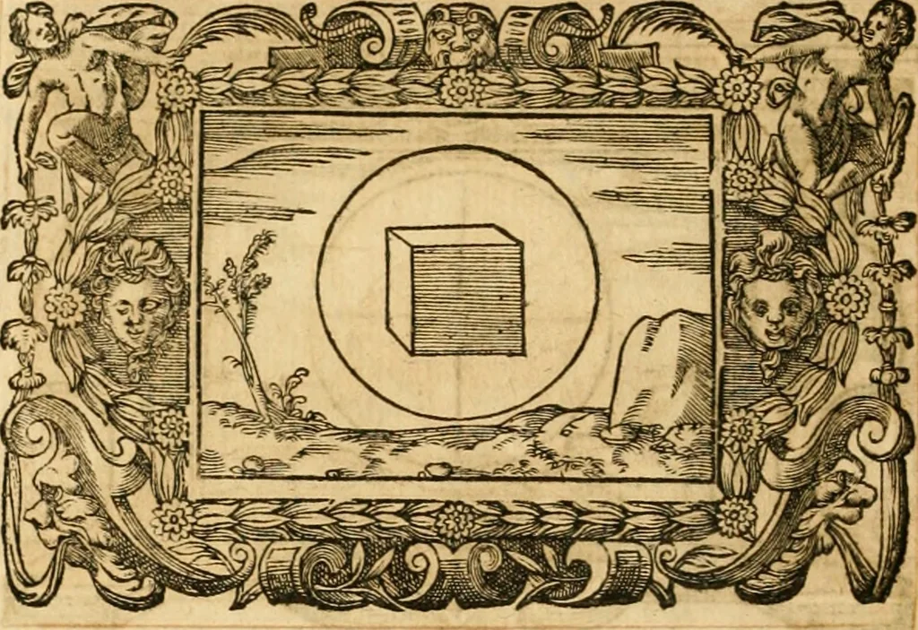 An illustration from Theodori Bezae Vezelii Poemata varia : sylvae, elegiae, epitaphia, epigrammata, icones, emblemata, Cato Censorius : omnia ab ipso auctore in vnum nunc corpus collecta & recognita, 1597, leaf 253