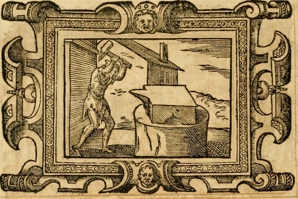 An illustration from Theodori Bezae Vezelii Poemata varia : sylvae, elegiae, epitaphia, epigrammata, icones, emblemata, Cato Censorius : omnia ab ipso auctore in vnum nunc corpus collecta & recognita, 1597, leaf 255