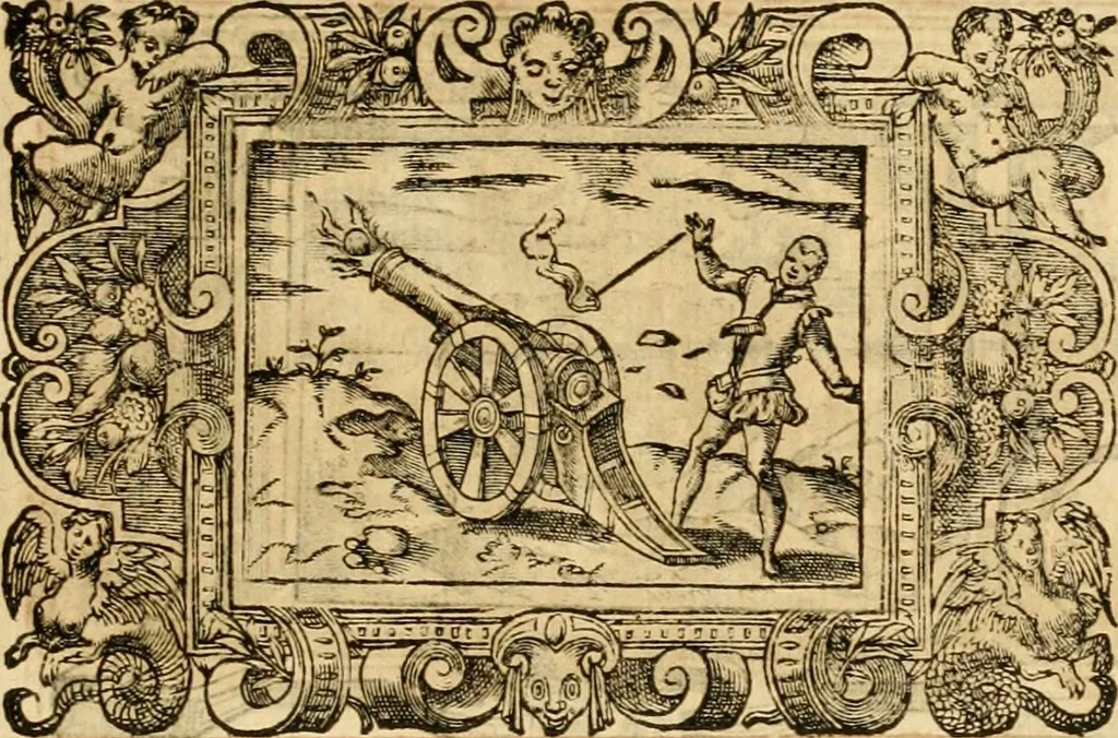 An illustration from Theodori Bezae Vezelii Poemata varia : sylvae, elegiae, epitaphia, epigrammata, icones, emblemata, Cato Censorius : omnia ab ipso auctore in vnum nunc corpus collecta & recognita, 1597, leaf 258