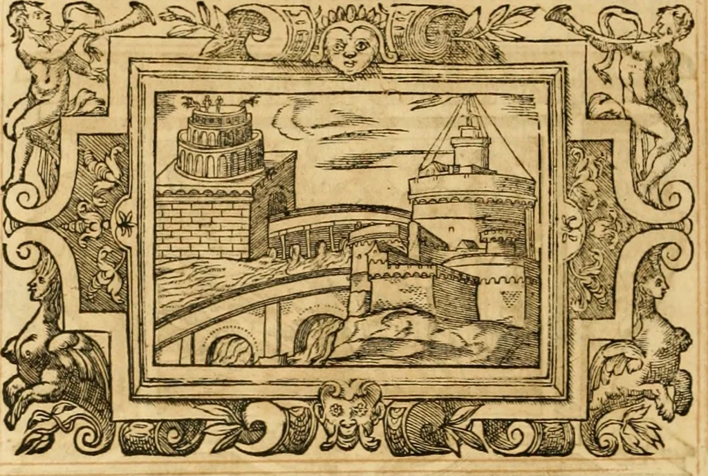An illustration from Theodori Bezae Vezelii Poemata varia : sylvae, elegiae, epitaphia, epigrammata, icones, emblemata, Cato Censorius : omnia ab ipso auctore in vnum nunc corpus collecta & recognita, 1597, leaf 273