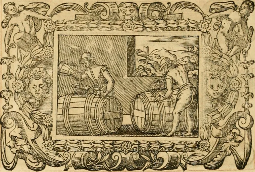 An illustration from Theodori Bezae Vezelii Poemata varia : sylvae, elegiae, epitaphia, epigrammata, icones, emblemata, Cato Censorius : omnia ab ipso auctore in vnum nunc corpus collecta & recognita, 1597, leaf 277