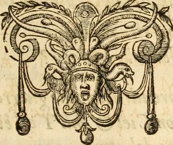 An illustration from Theodori Bezae Vezelii Poemata varia : sylvae, elegiae, epitaphia, epigrammata, icones, emblemata, Cato Censorius : omnia ab ipso auctore in vnum nunc corpus collecta & recognita, 1597, leaf 390