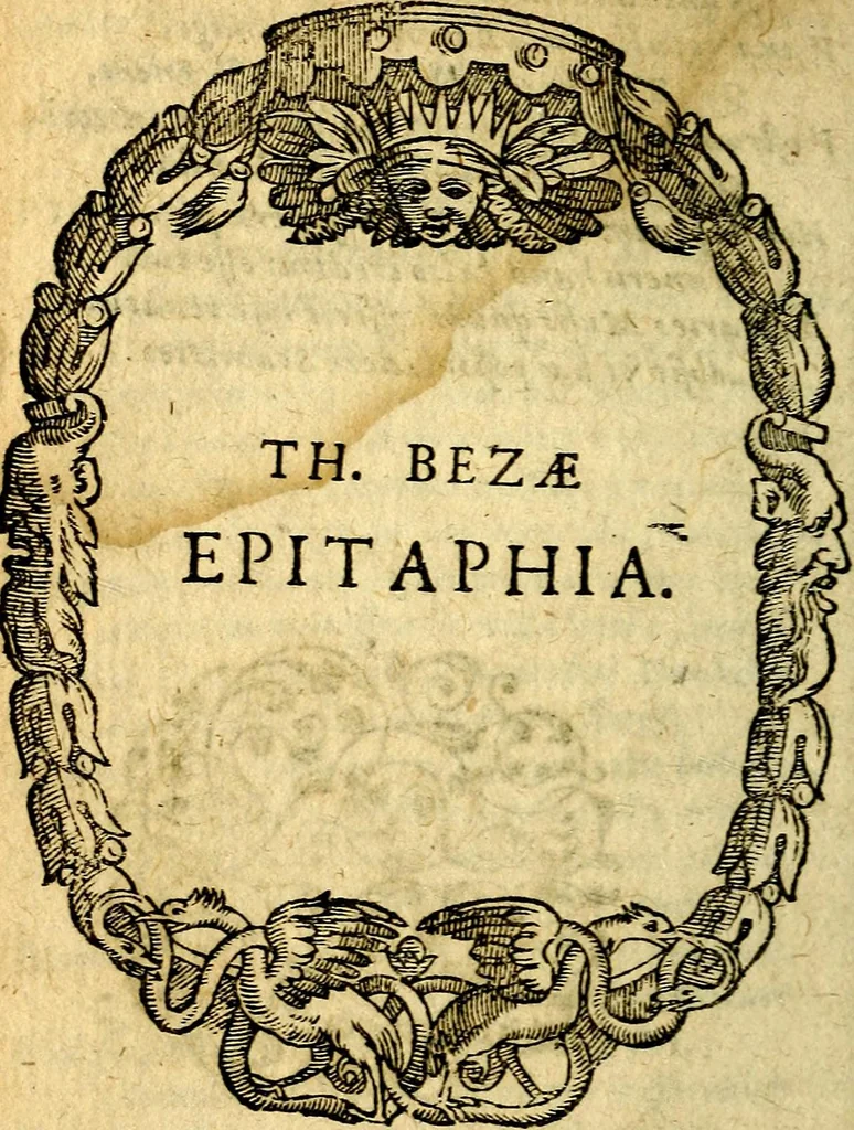 An illustration from Theodori Bezæ Vezelii Poëmata varia ..., 1599, leaf 107
