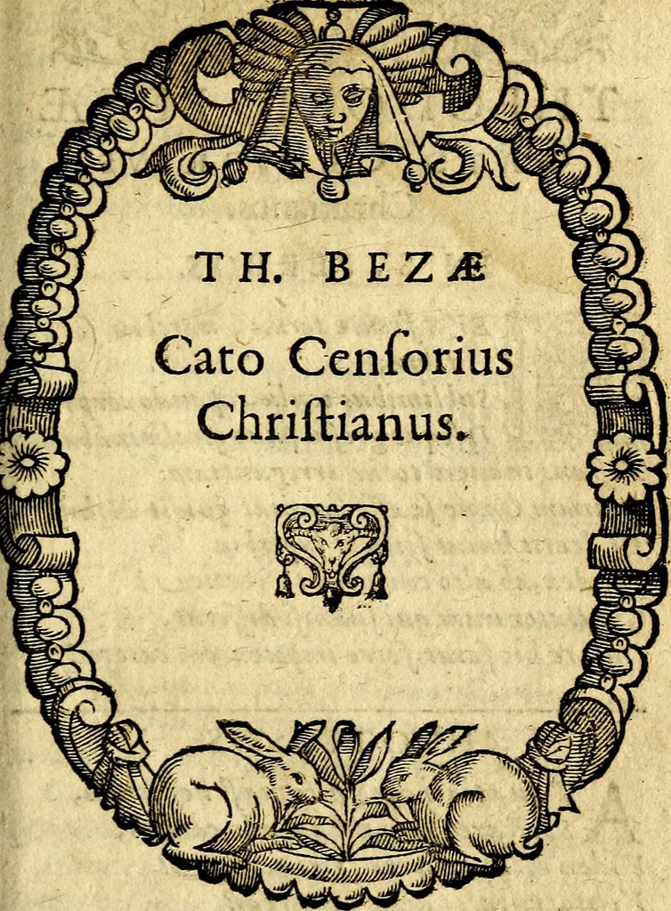 An illustration from Theodori Bezæ Vezelii Poëmata varia ..., 1599, leaf 324