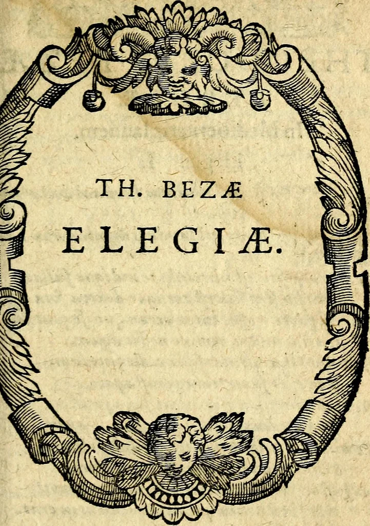 An illustration from Theodori Bezæ Vezelii Poëmata varia ..., 1599, leaf 88