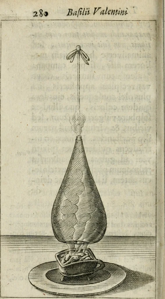 An illustration from Theodori Kerckringii doctoris medici Commentarius in Currum triumphalem antimonii Basilii Valentini : à se Latinitate donatum, 1671, leaf 309