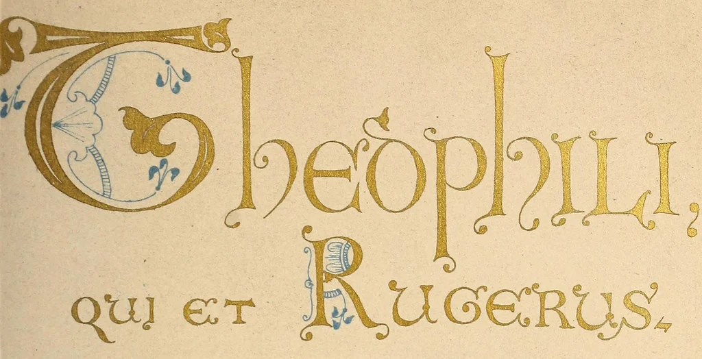 An illustration from Theophili, qui et Rugerus, presbyteri et monachi, libri III. de diversis artibus: seu, Diversarum artium schedula, 1847, leaf 15