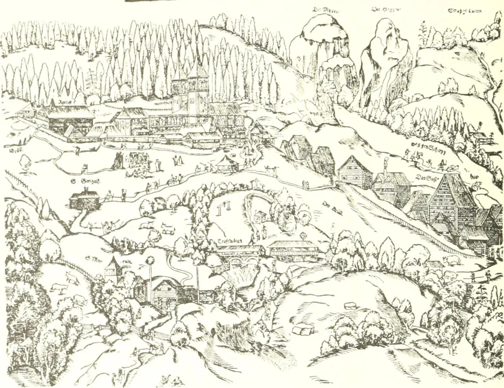 An illustration from Theophrastus Bombastus von Hohenheim, called Paracelsus; his personality and influence as physician, chemist and reformer, 1920, leaf 27