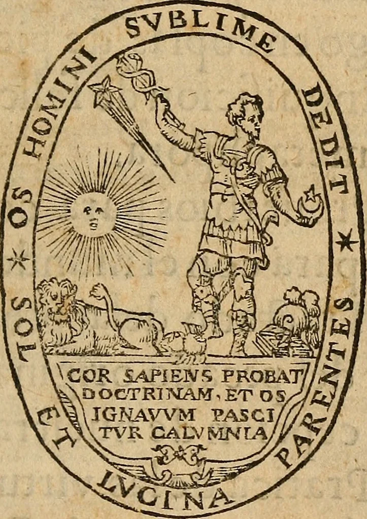 An illustration from Theorica de virtvdes en coplas y con commento., 1563, leaf 4