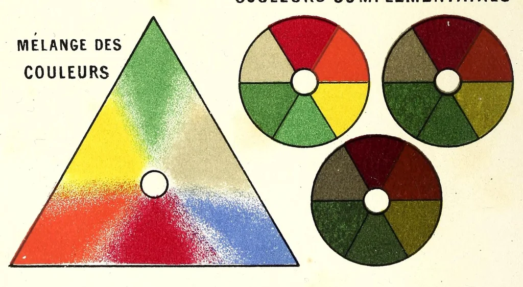 An illustration from Théorie scientifique des couleurs : et leurs applications a l'art et a l'industrie, 1881, leaf 12