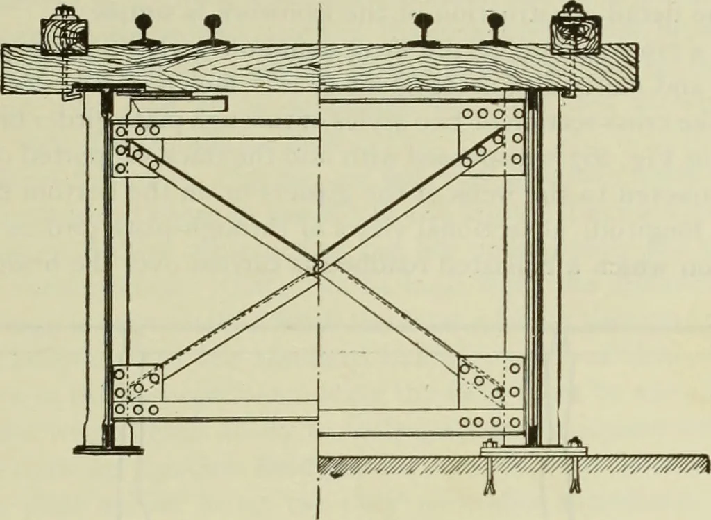 An illustration from The theory and practice of modern framed structures : designed for the use of schools, and for engineers in professional practice, 1897, leaf 262
