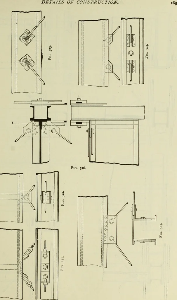 An illustration from The theory and practice of modern framed structures : designed for the use of schools, and for engineers in professional practice, 1897, leaf 310