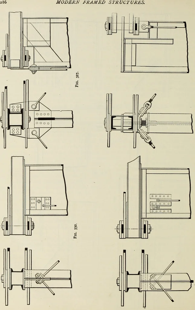 An illustration from The theory and practice of modern framed structures : designed for the use of schools, and for engineers in professional practice, 1897, leaf 311