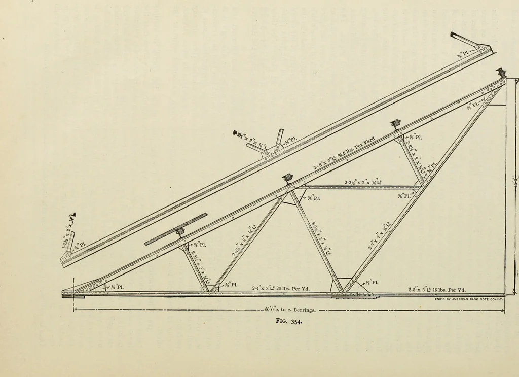An illustration from The theory and practice of modern framed structures : designed for the use of schools, and for engineers in professional practice, 1897, leaf 345