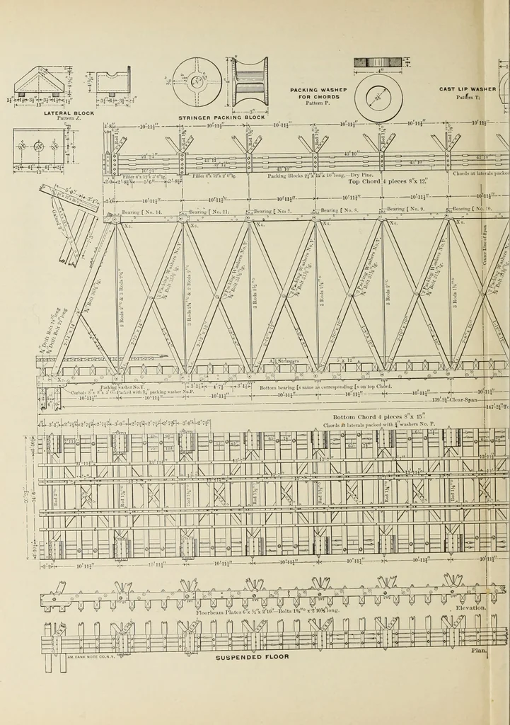 An illustration from The theory and practice of modern framed structures : designed for the use of schools, and for engineers in professional practice, 1897, leaf 391