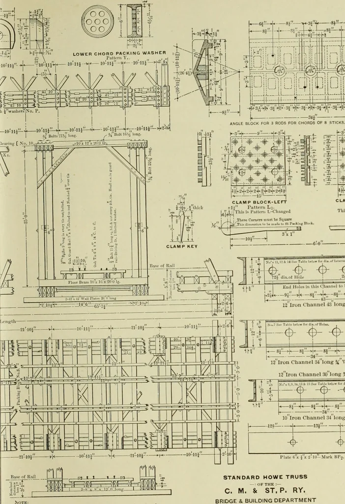 An illustration from The theory and practice of modern framed structures : designed for the use of schools, and for engineers in professional practice, 1897, leaf 392