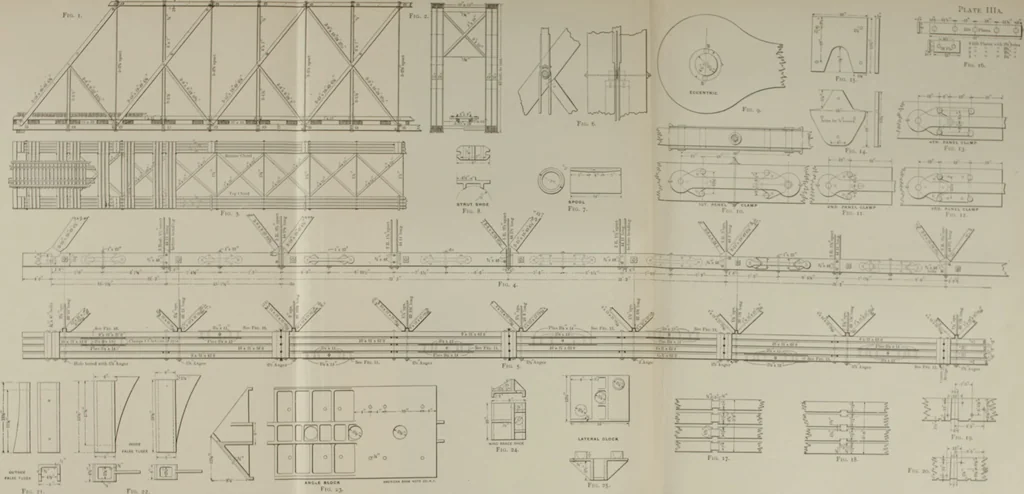 An illustration from The theory and practice of modern framed structures : designed for the use of schools, and for engineers in professional practice, 1897, leaf 394